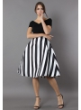 „Zebra“ - stylish, black and white skirt with stripes