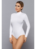 White women's bodysuit with turtleneck
