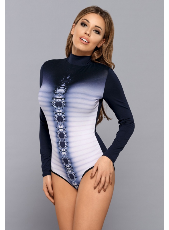 Women's turtleneck bodysuit with crystal print
