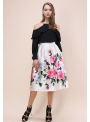 Midi skirt "Retro roses"
