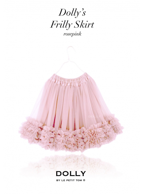 DOLLY pink frilly skirt "Roses"