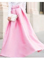 MAXI sweet pink skirt with ribbon