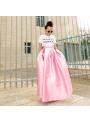 MAXI růžová sladká sukně s mašlí