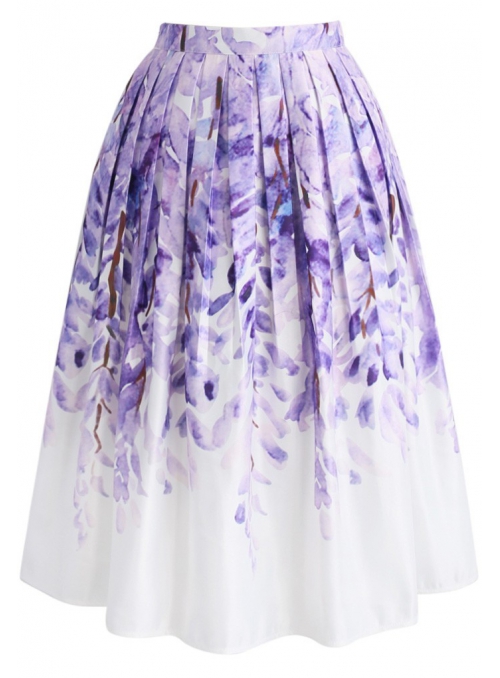 Midi skirt "Divine lilac"