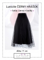 Lunicite ČIERNY HRÁŠOK – exkluzívna tylová sukňa s bodkami, čierna
