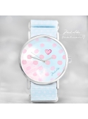 Hodinky „ART DOTS“ – veselé dámske hodinky  s detailom srdca