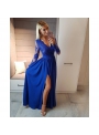 Maxi modré šaty Sabina