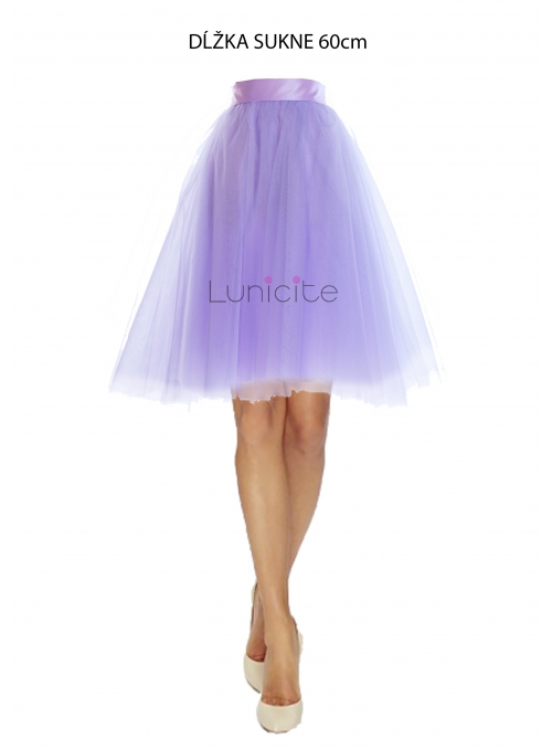 Lunicite LEVANDULOVÝ TULIPÁN – exkluzivní tylová sukně levandulová