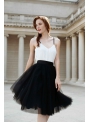 Lunicite ČIERNY TULIPÁN – exkluzívna tylová sukňa čierna, 60cm