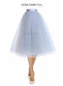 Lunicite GRAY TULIP - exclusive tulle skirt silvery white, 77 cm