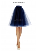 Lunicite MODRÝ TULIPÁN – exkluzívna tylová sukňa tmavomodrá, dĺžka 60cm