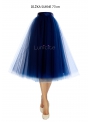 Lunicite MODRÝ TULIPÁN – exkluzívna tylová sukňa tmavomodrá, dĺžka 77cm