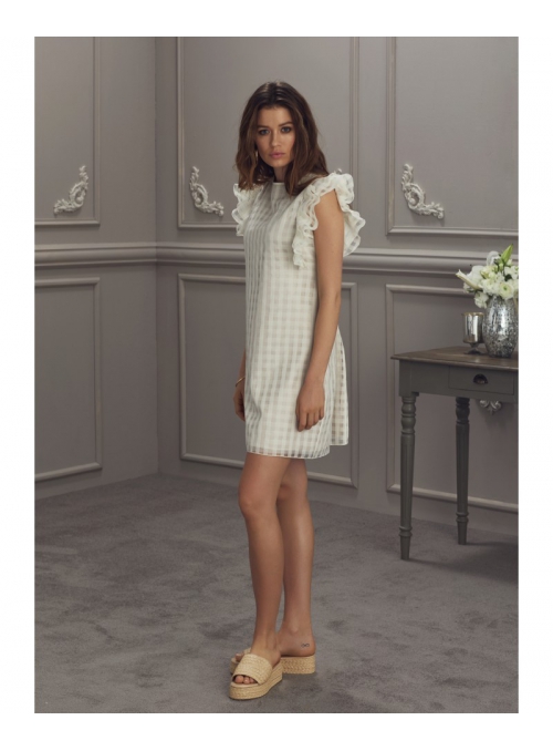 Dress "FLORENTINA" - women's dress cream color