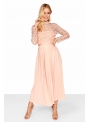 Plisované midi-long šaty „Peach princess“