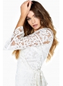 White mini dress with lace