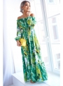 Dress "Green jungle" - patterned women's maxi dresses