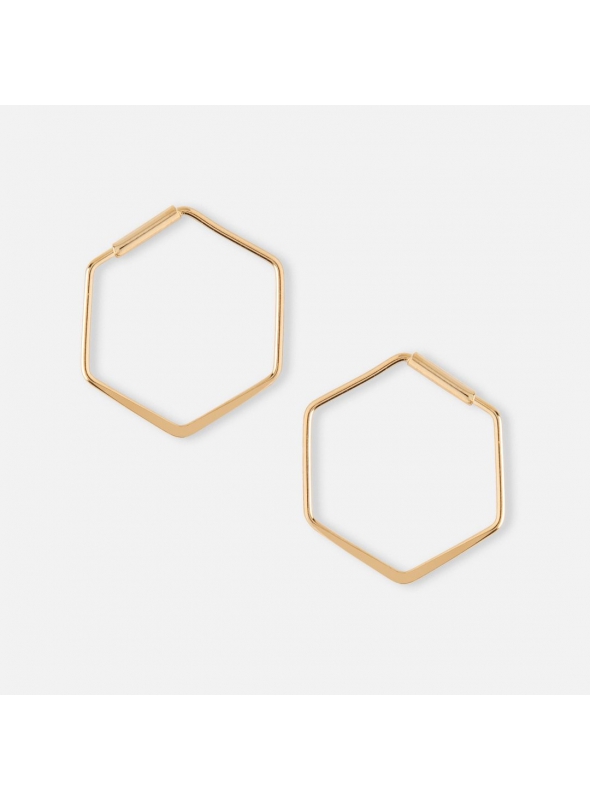 Náušnice „Hexagon“, zlaté