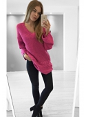 Oversize fuchsia sweater