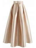 Maxi skirt with gold ribbon