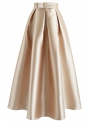 Maxi skirt with gold ribbon
