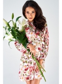 Dress with collar and flowers
