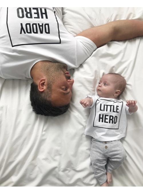 LITTLE HERO – dětské tričko, bílé