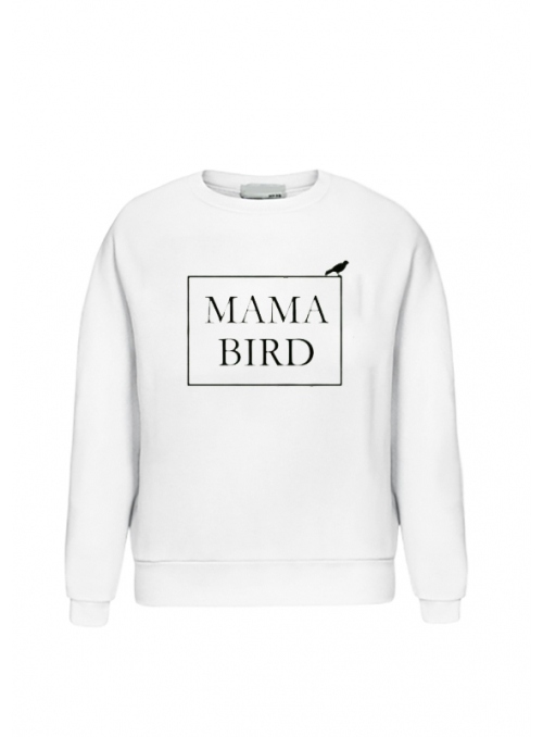 Bílá dámská mikina „MAMA BIRD“