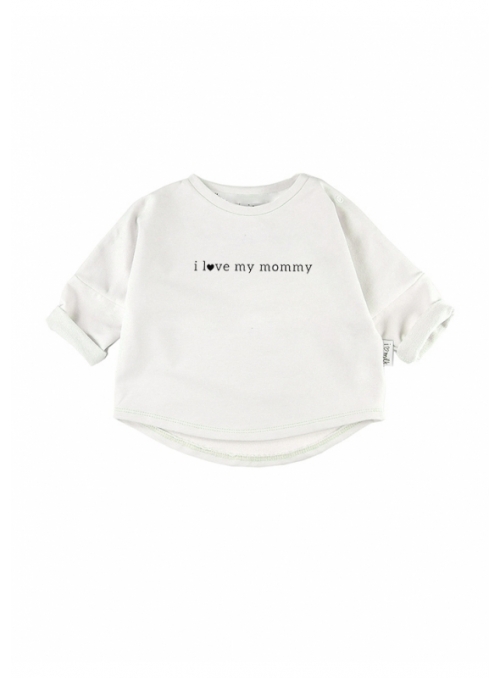 I LOVE MOMMY – detská mikina, biela- 0-3 mes
