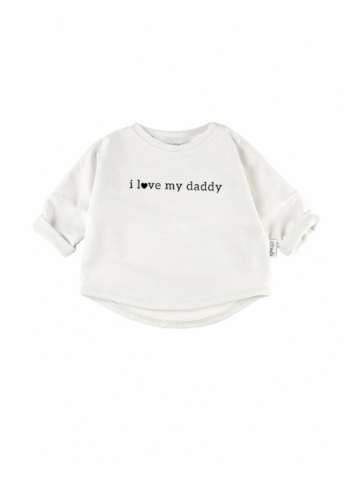 I LOVE DADDY– detská mikina, biela- 0-3 mes