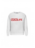 bílá dámská mikina „MOM LIFE“