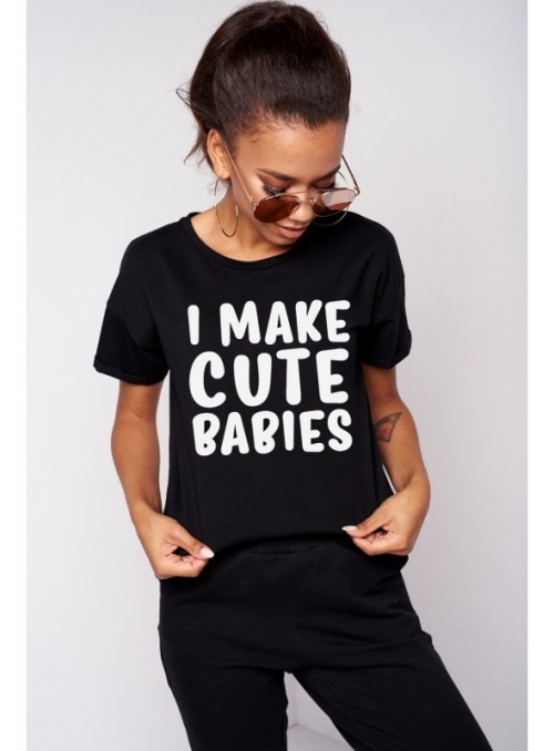 Dámské tričko „I make cute babies“