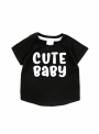 Cute baby – detské tričko, čierne- 0-3mes