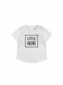 LITTLE HERO – detské tričko, šedé- 3-6 mes