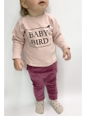 BABY BIRD – dětská mikina, růžová