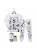"My jungle - children's pajamas for coloring" cream
