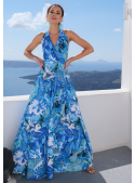 Maxi Dress "Blue rainforest"