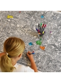 Life at the Zoo - interactive tablecloth for coloring, color and learn