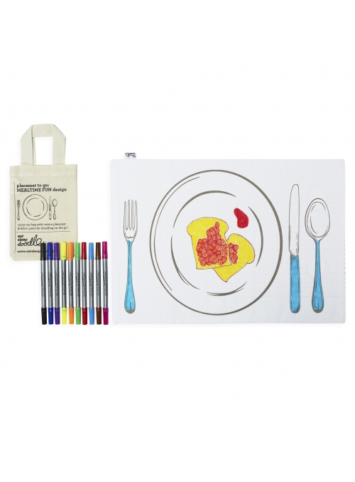 Time for a good meal - Interactive placemats for coloring, color and learn