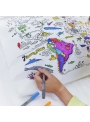 Mapa sveta - interaktívna obliečka na vankúš 75x50cm, vyfarbuj a uč sa