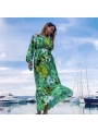 Dress "Green jungle" - patterned women's maxi dresses