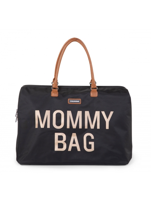 Veľká prebaľovacia taška MOMMY BAG, čierno-zlatá