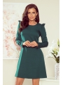 Mini šaty "Ester" s dlhým rukávom, zelená- S