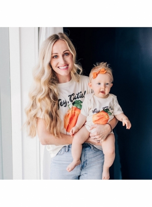 Hey cutie - dámské tričko s pomerančem, matching rodinné