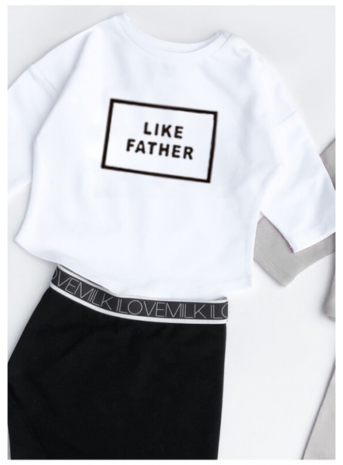 LIKE FATHER – bílá dětská mikina
