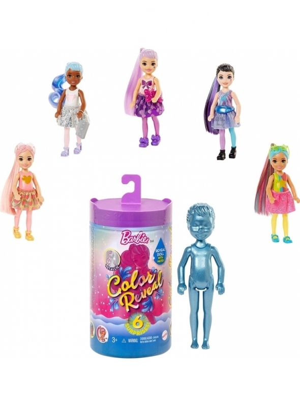 Mattel Barbie chelsea - LIMITKA - color reveal, tajomné odhalenie skrytej podoby Barbie