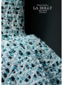 LA DOLLY Tweed ballet dress from LINTON TWEED - blue