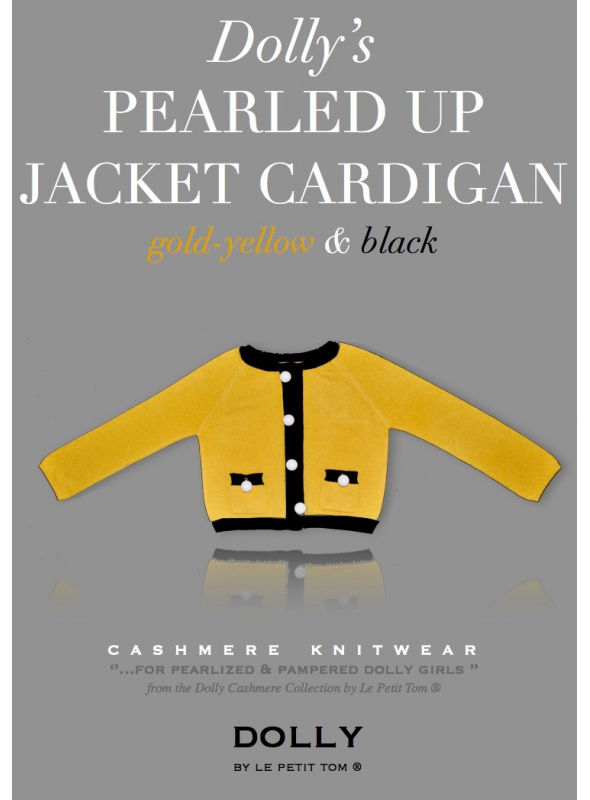 Cashmere sweater PEARL gold/black