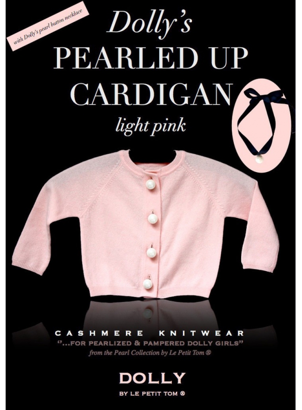 PEARLED UP CASHMERE CARDIGAN light pink