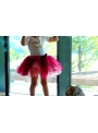 FAIRY TUTU BRIGHT PINK TULLE +RUBY RED CHIFFON TOP