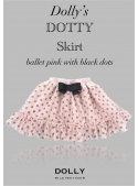DOLLY tečkovaná sukně – baletní růžová s černými tečkami